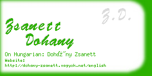 zsanett dohany business card